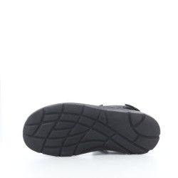 Nu-pieds en cuir noirs