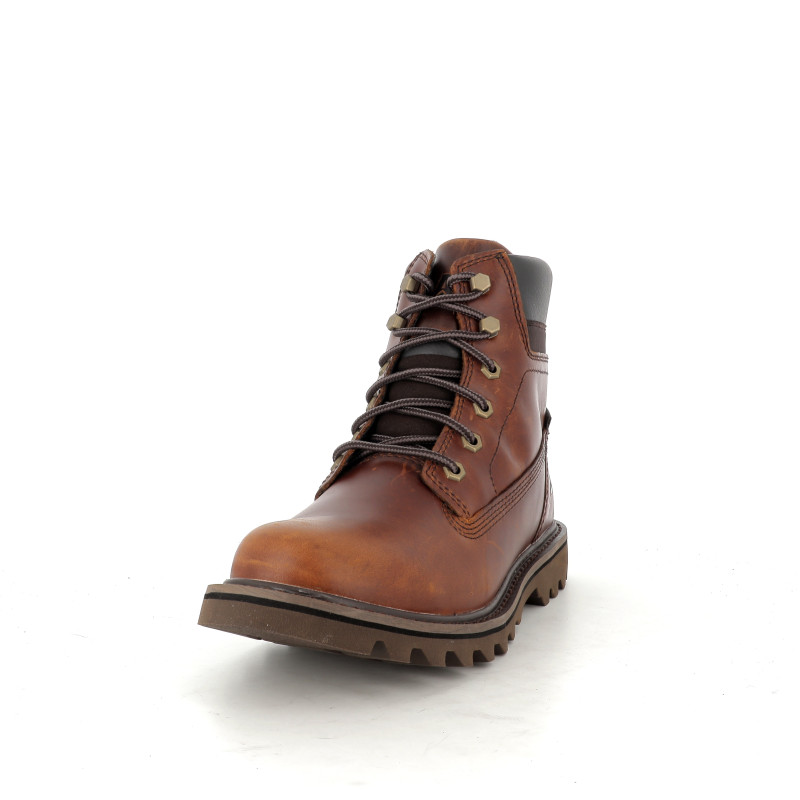 Boots homme en cuir marron Caterpillar