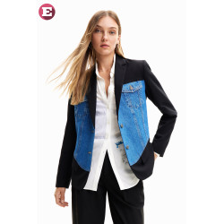 Veste noire et denim Desigual