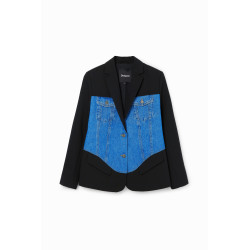 Veste noire et denim Desigual