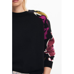 Pull manches fleurs