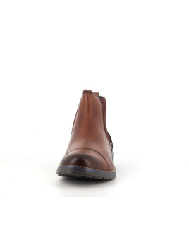 Boots marron en cuir