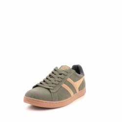 Baskets Vert Kaki et Marron en Cuir GOLA