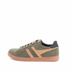 Baskets Vert Kaki et Marron en Cuir GOLA