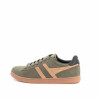 Baskets Vert Kaki et Marron en Cuir GOLA