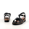 Nu-pieds en cuir noir Tamaris