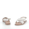 Nu-pieds Doa blanc-or