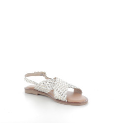 Nu-pieds Doa blanc-or