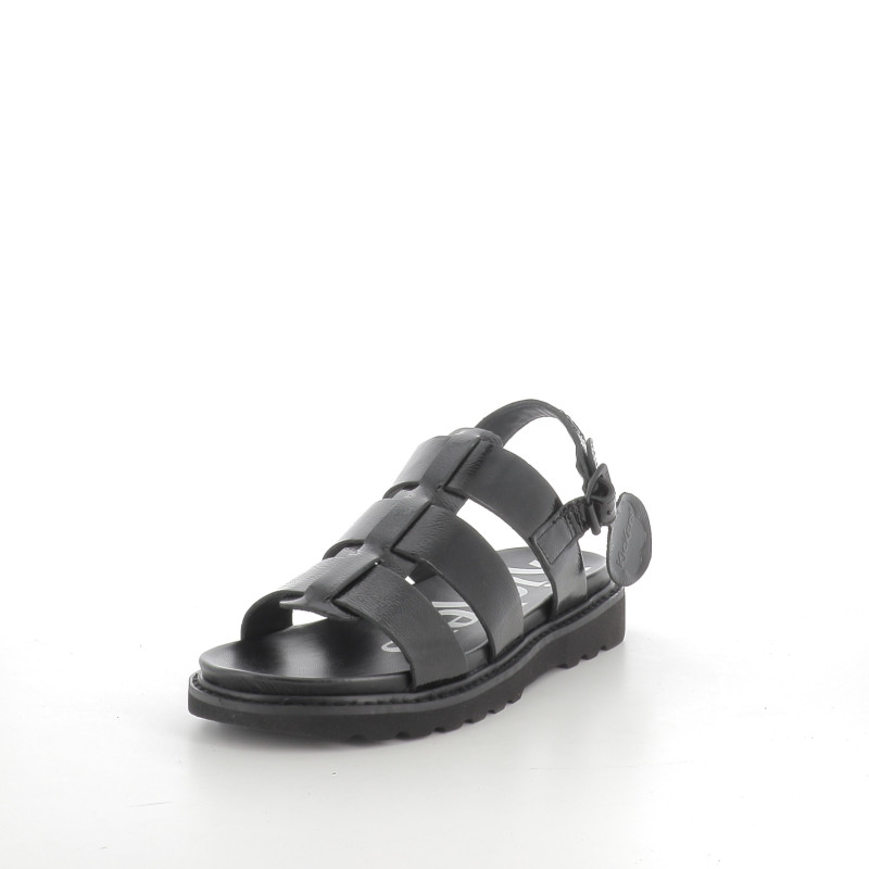 Nu-pieds Neosinead noir vernis