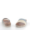Mules beig-celeste trenzado