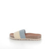 Mules beig-celeste trenzado
