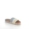 Mules beig-celeste trenzado