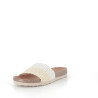 Mules beig-blanco trenzado