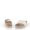 Mules beig-blanco trenzado