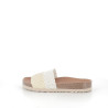 Mules beig-blanco trenzado