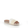 Mules beig-blanco trenzado