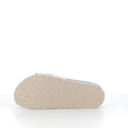 Mules beig-blanco trenzado
