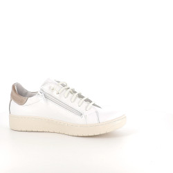 Baskets en cuir blanco-ceraline perla Chacal
