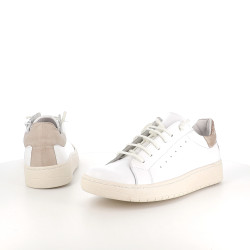 Baskets en cuir blanco-ceraline perla Chacal