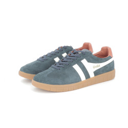 Basket bleu marine en cuir