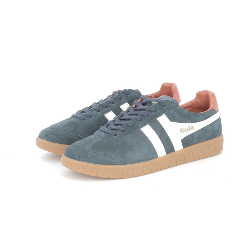 Basket bleu marine en cuir