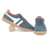 Basket bleu marine en cuir