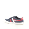 Basket bleu marine et rouge en toile