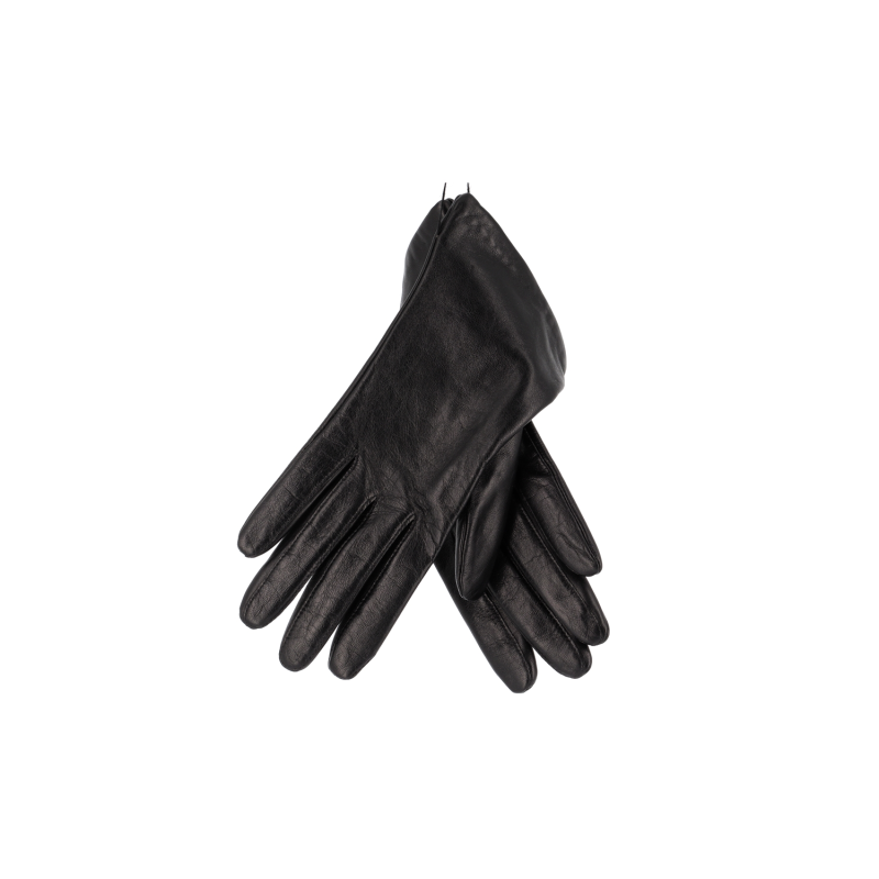 gants en cuir noir
