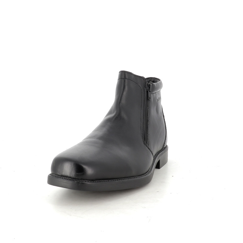Boots en cuir noir