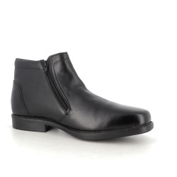 Boots en cuir noir