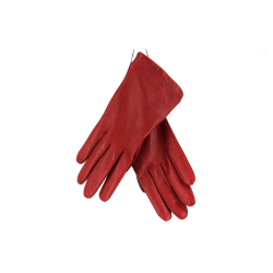 gants en cuir rouge