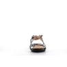compensé nu pied noir en cuir