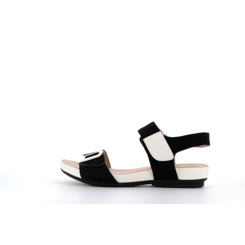 compensé noir et blanc en cuir
