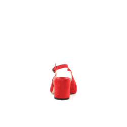 escarpin rouge en cuir