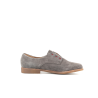 richelieu gris en cuir