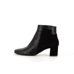 bottine noir en cuir