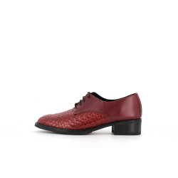 derby rouge en cuir