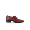 derby rouge en cuir