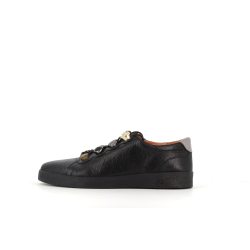 basket noir en cuir