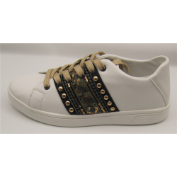 Baskets cuir blanc