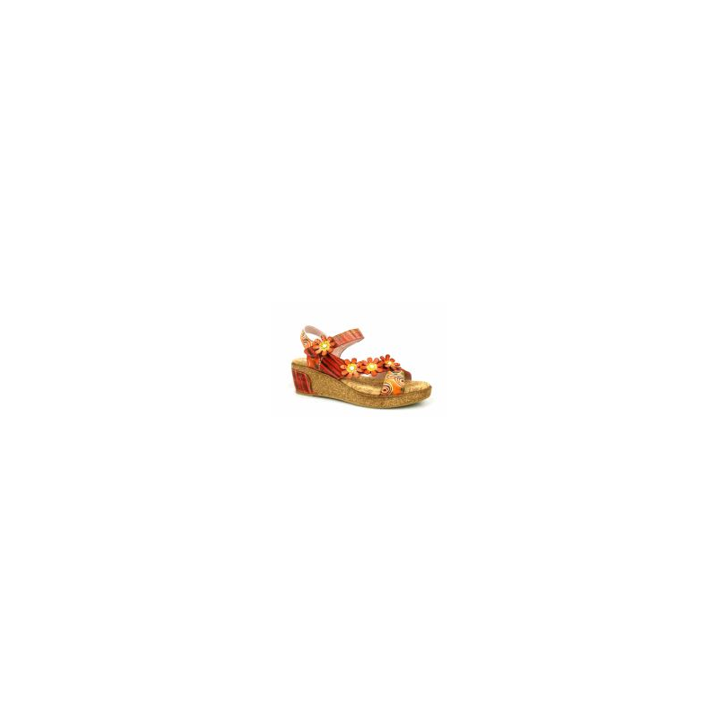 compensé en cuir rouge