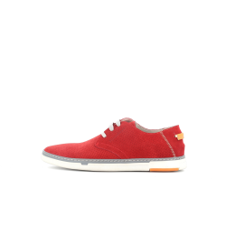 derby rouge en cuir