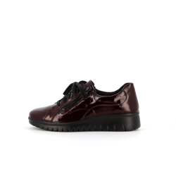 Richelieu bordeau en cuir