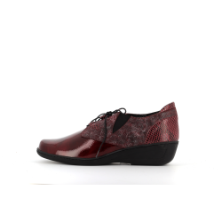 Basket rouge en cuir Bumo trilux