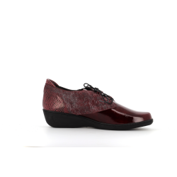 Basket rouge en cuir Bumo trilux