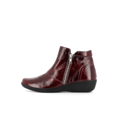 Botillon bordeaux en cuir