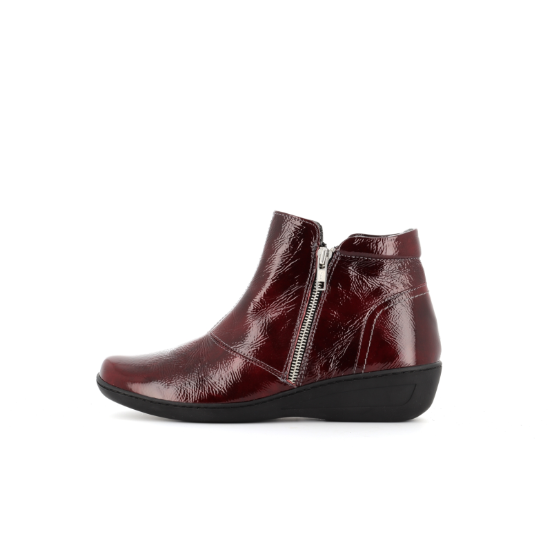 Botillon bordeaux en cuir