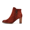 bottine brique en cuir