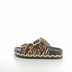 Mules Jaguar marron/noir