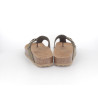 Mule vert kaki en cuir